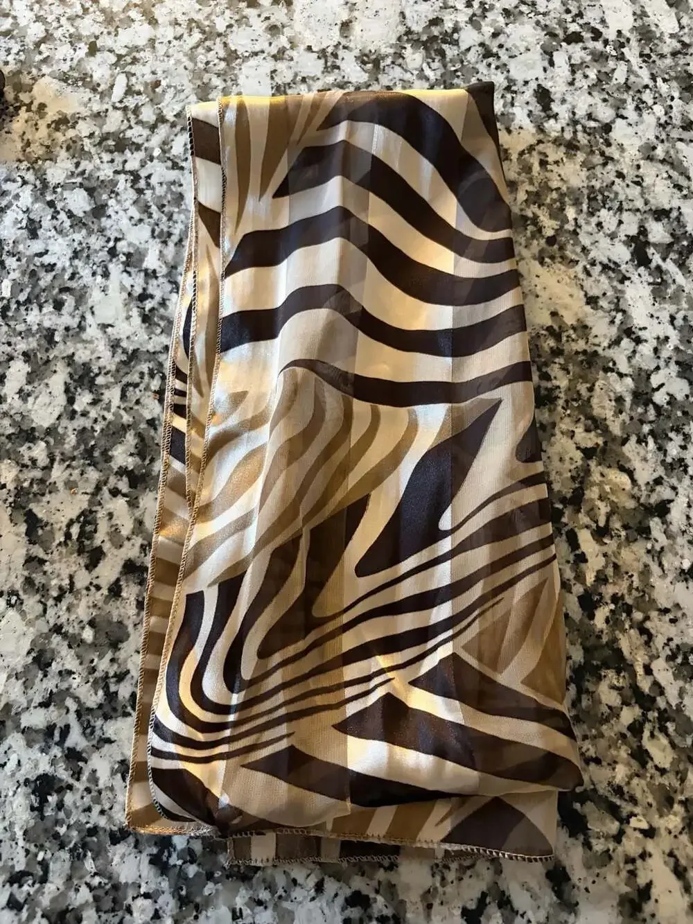 Sheer Zebra Print Lightweight Fashion Scarf